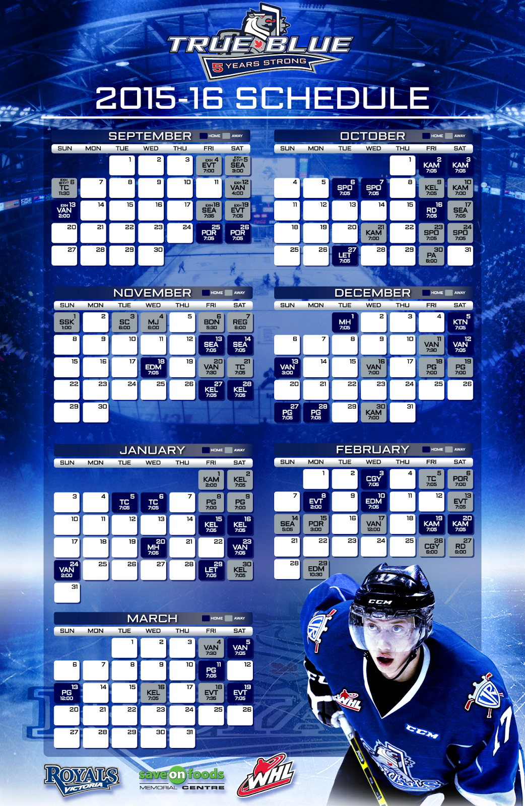 VOICE OF THE VICTORIA ROYALS: Royals Season Schedule Announced
