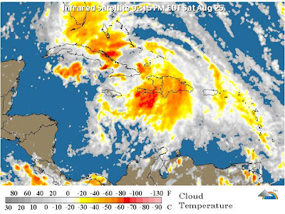 .: SITUACION ACTUAL TORMENTA ISAAC! Mapa satelital meteorológico, tomado de la ONAMET, muestra ...