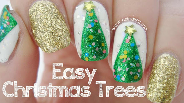 classy and simple christmas nail