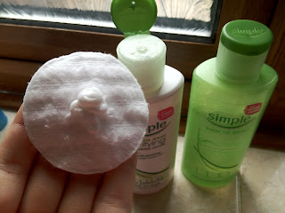 Cleanser on a cotton pad