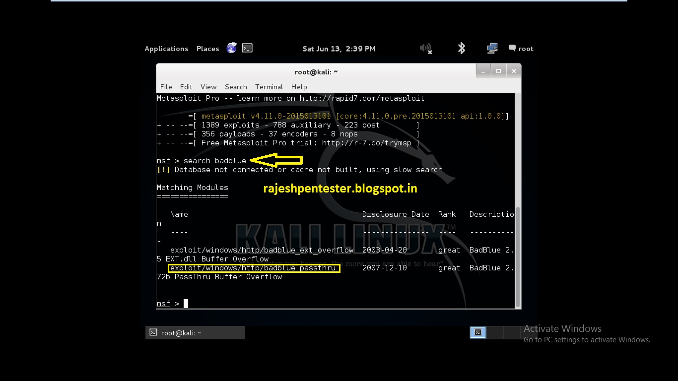 Penetration Testing: How to Hack Window 7 using badblue exploit