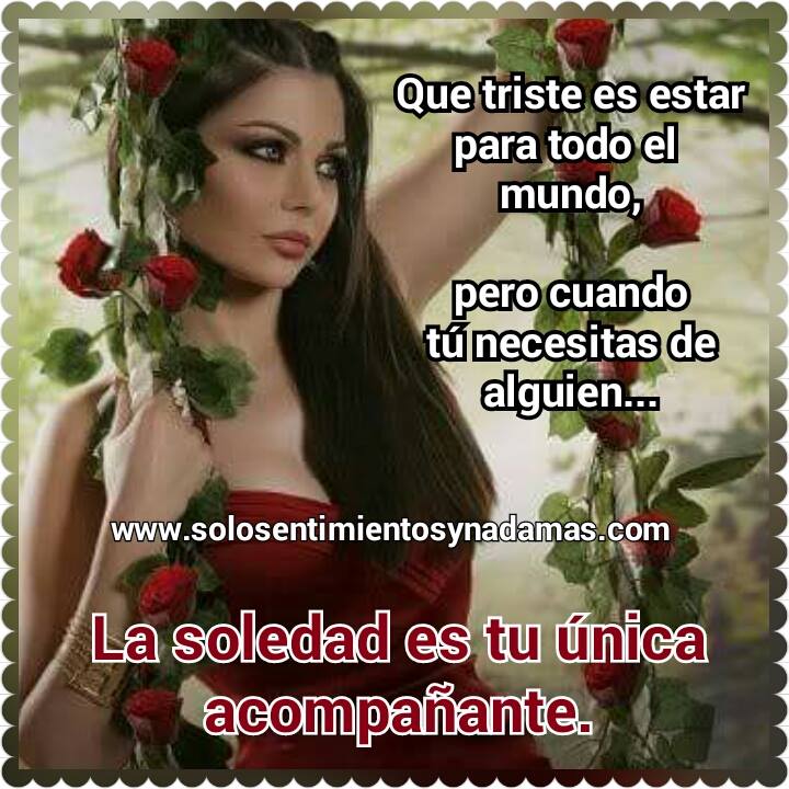 Que triste es estar para todo el mundo. - Solo sentimientos y nada mas