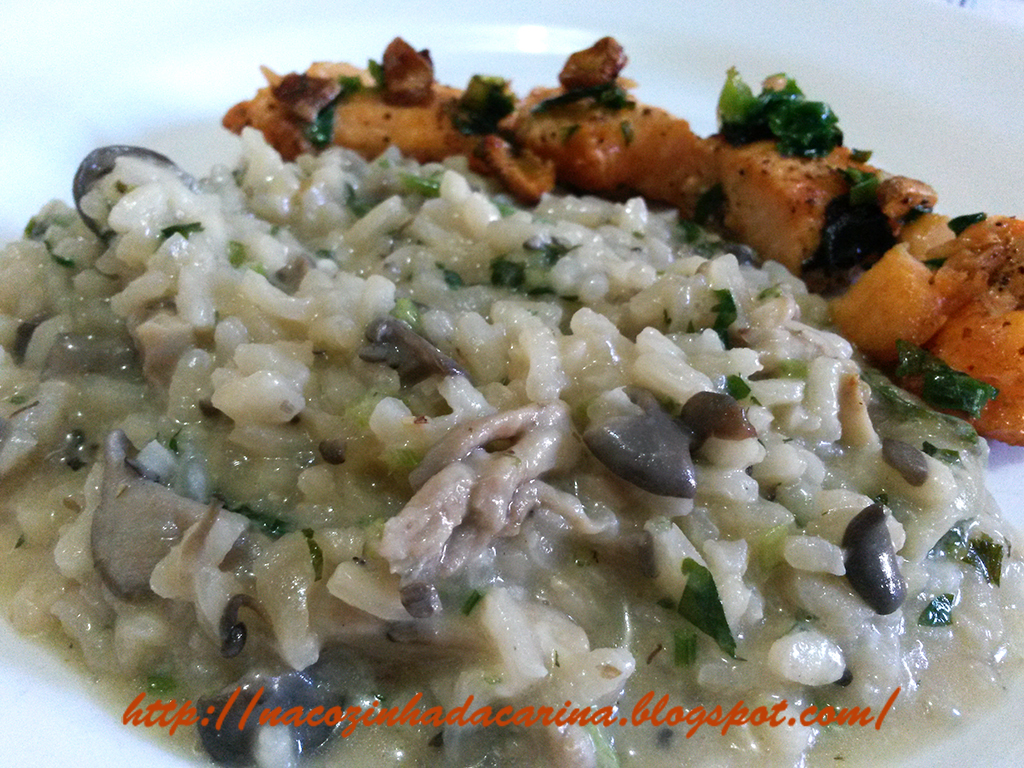 Risoto Shimeji Na Cozinha da Carina