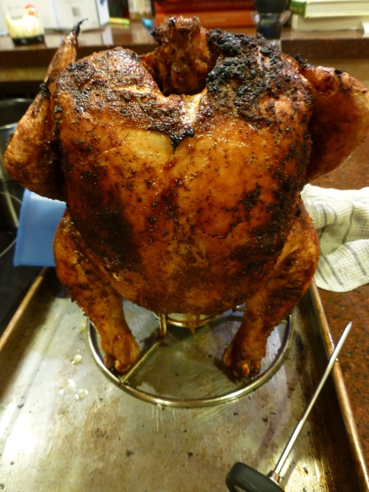 World on a Platter Has Moved! Beer Can Chicken, without the Beer