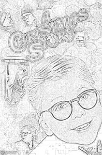 Christmas story coloring card by memory cross Coloring Pages: A Christmas Story Coloring Pages Free and Downloadable