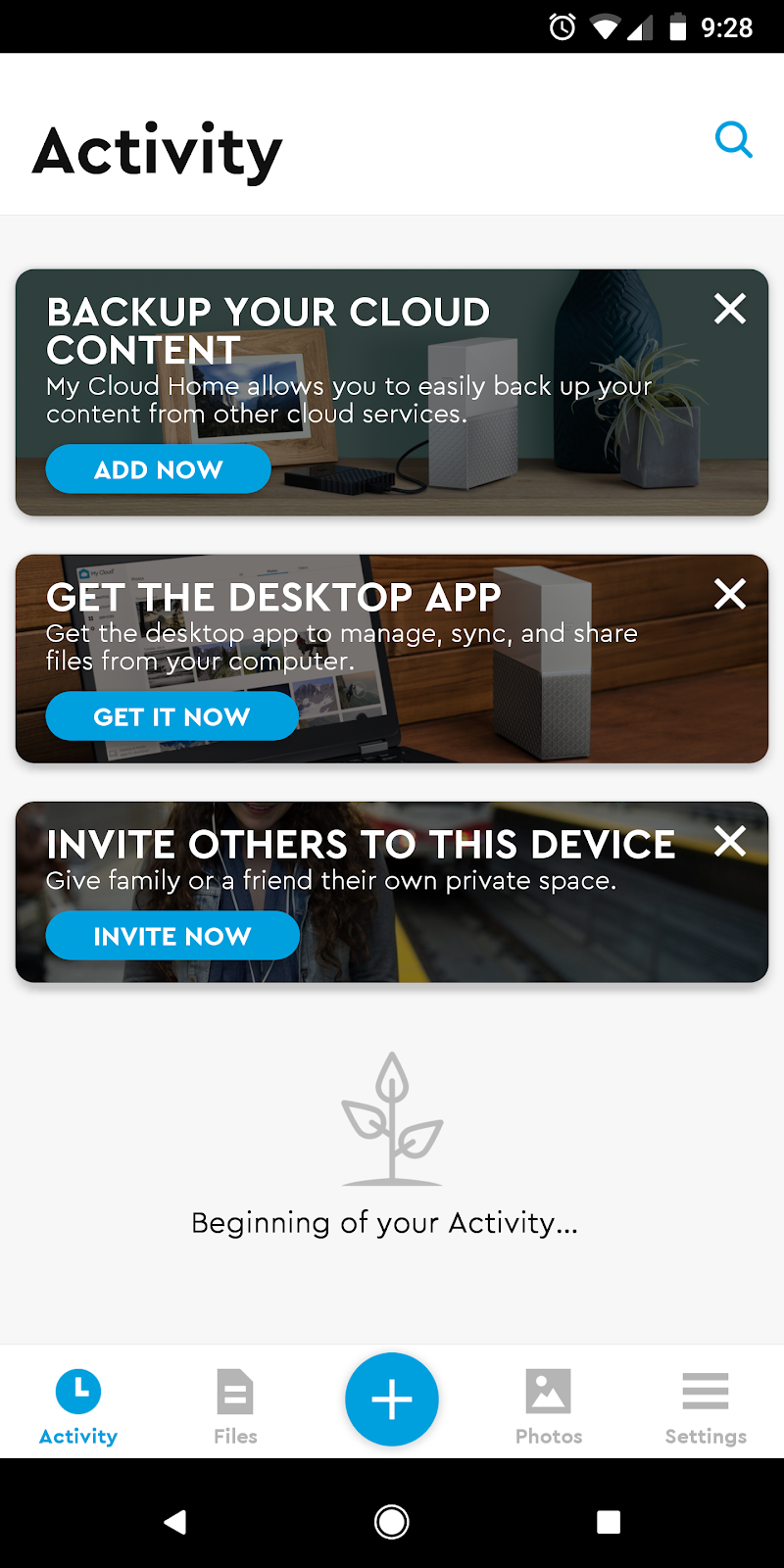 Starting on the My Cloud Home Mobile App