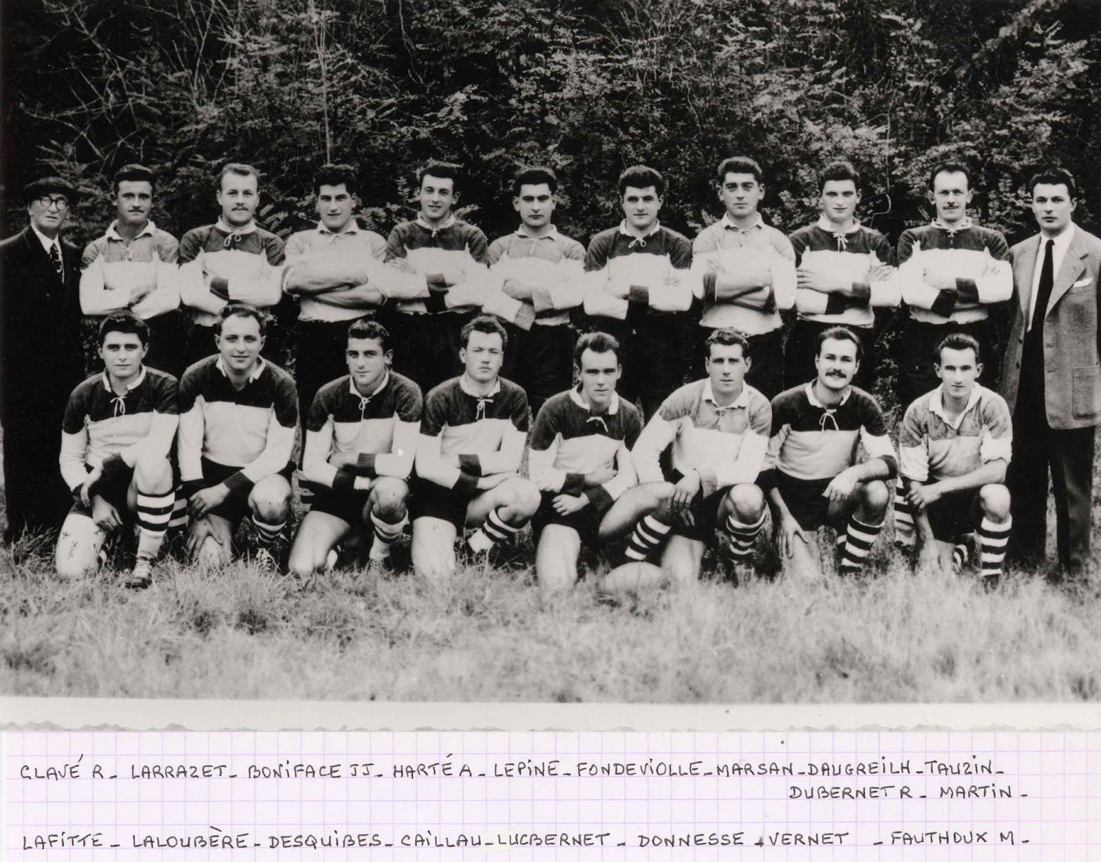 YPFRUGBY SAISON 1954 1955 COUPE ROXAS