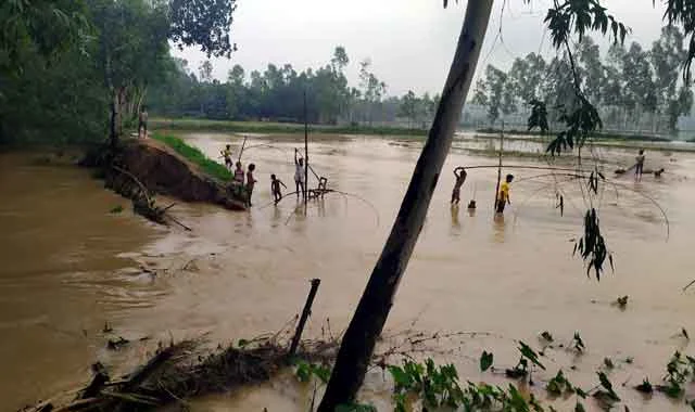 বকশীগঞ্জে পাহাড়ি ঢলে বাঁধ ভেঙ্গে ৫ গ্রাম প্লাবিত