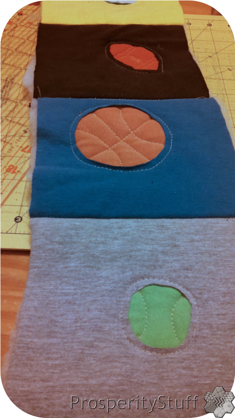 ProsperityStuff Quilts TShirt Sports Quilt Reverse Applique & Quilt