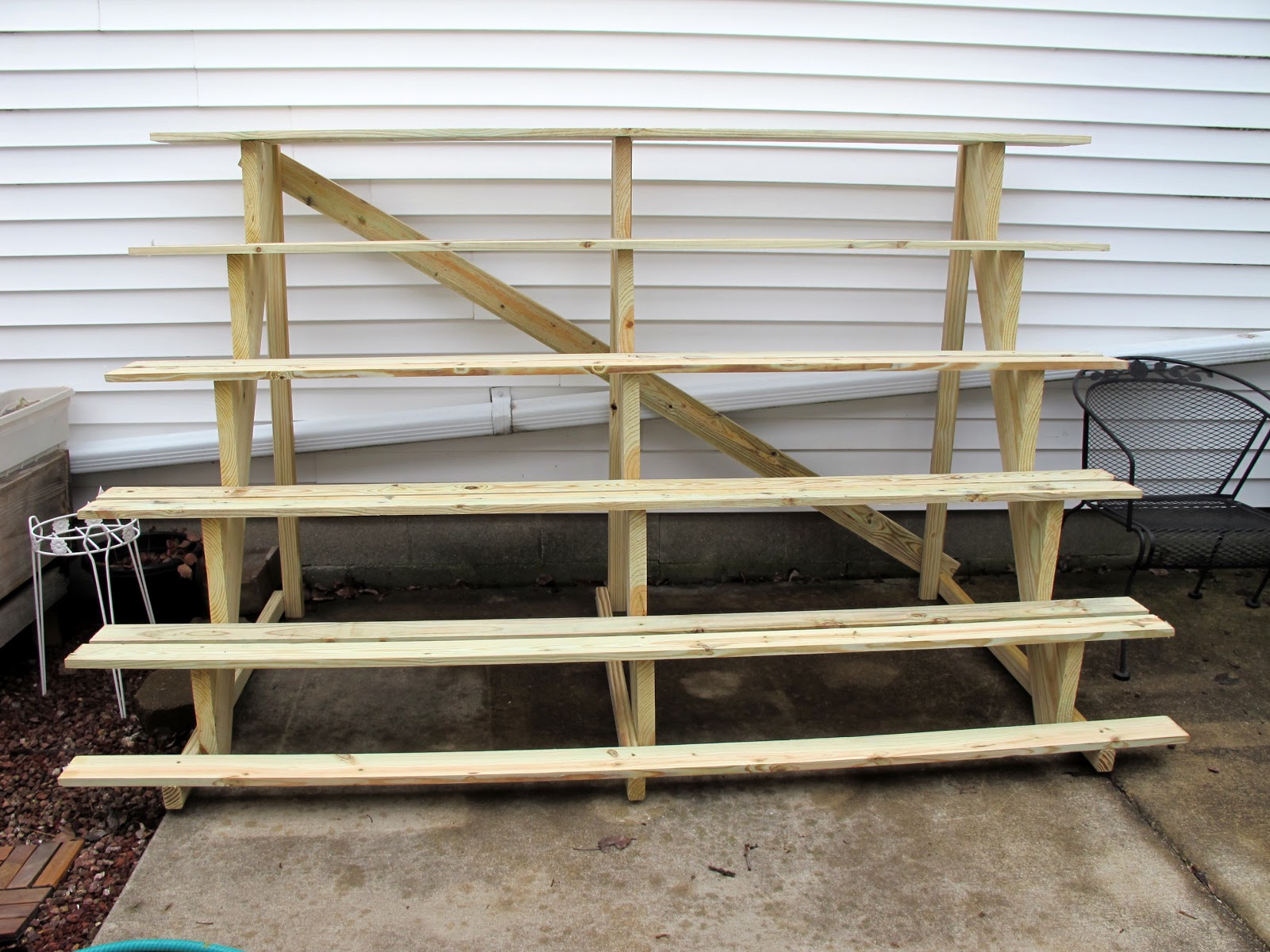 letter blocks say what? How to Build a Tiered Plant Stand