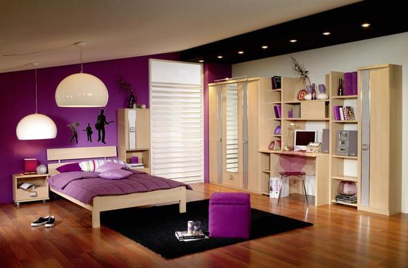 Dormitorios para chicas en color morado - Ideas para decorar dormitorios