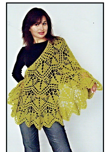 Crochet Semicircular Shawl,
