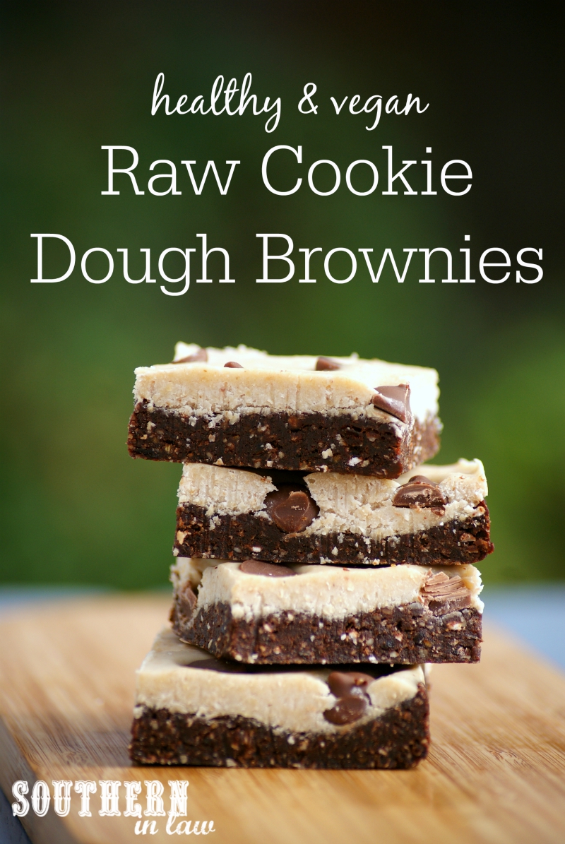Southern In Law Recipe Healthy Raw Cookie Dough Brownies (Vegan too!)