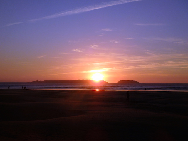 Sunset on the beach, Essaouira, Morocco Sunset on the beach, Essaouira, Morocco