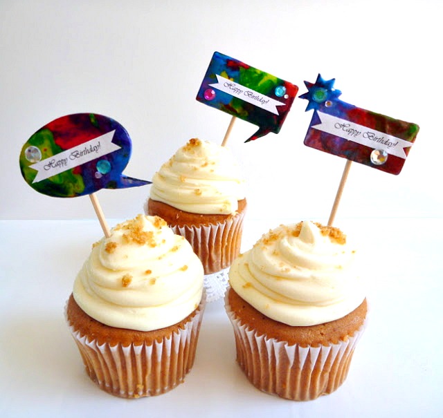 Speech Bubble Cupcake Toppers Tando Creative