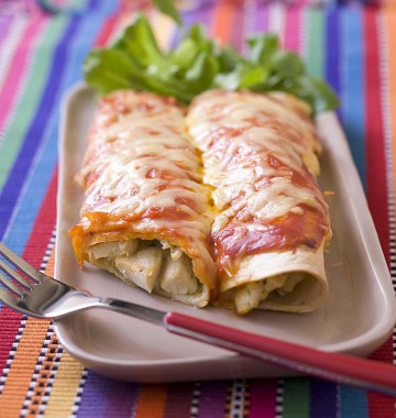 Enchiladas au poulet et fromage