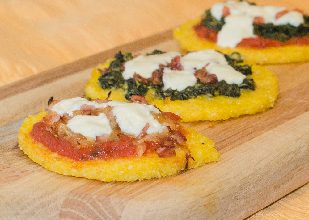 Mini Polenta Pizzas Simple Awesome Cooking