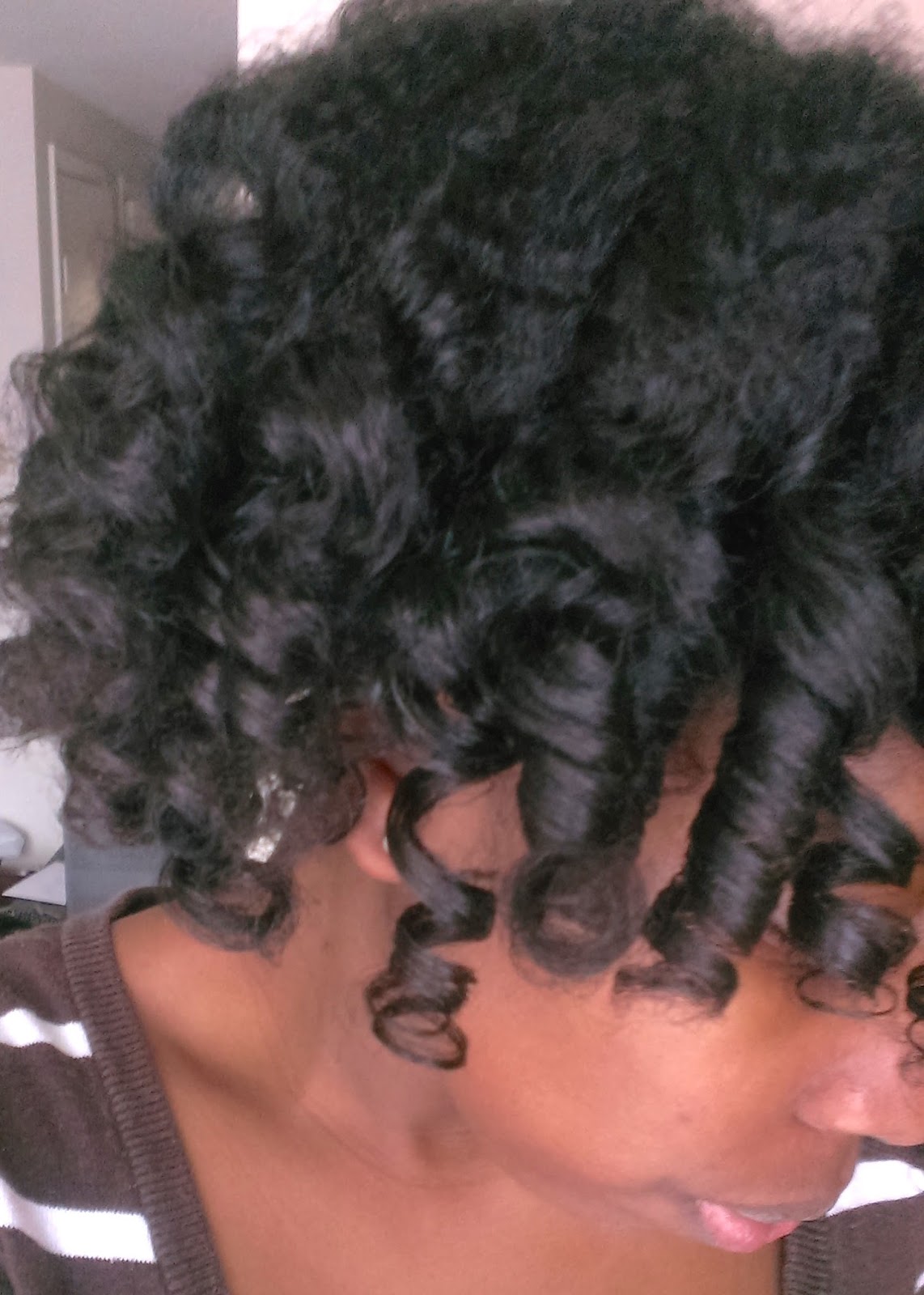 Jumbo Flexi Rod Set on Natural Hair