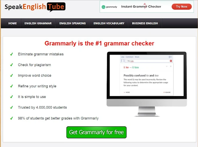 هذا البرنامج سيساعدك على تعلم الكتابة بالإنجليزية بسرعة لا تستطيع أن تتخيلهالا خوف بعد الآن من الأخطاء النحوية والإملائية، أكتب بالإنجليزية وكأنك كاتب محترفحمل Grammarly الآن مجانا!