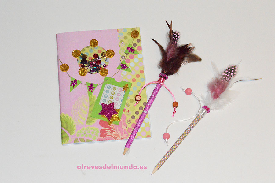 manualidades lapiz plumas