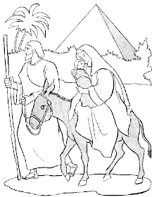 La persecución de Herodes y la huída a Egipto colorear