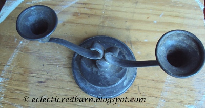 Eclectic Red Barn: Top View of Candlestick Holder