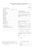 Vietnã Formulário entrada