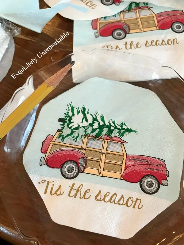 Red Truck Christmas Plate DIY