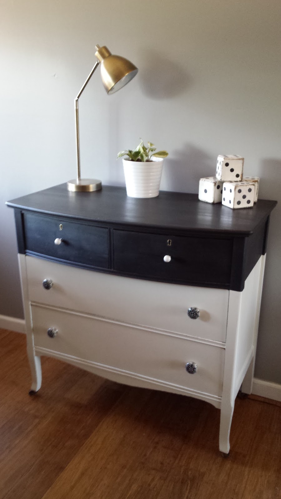 Lilly's Home Designs White And Black Farmhouse Dresser