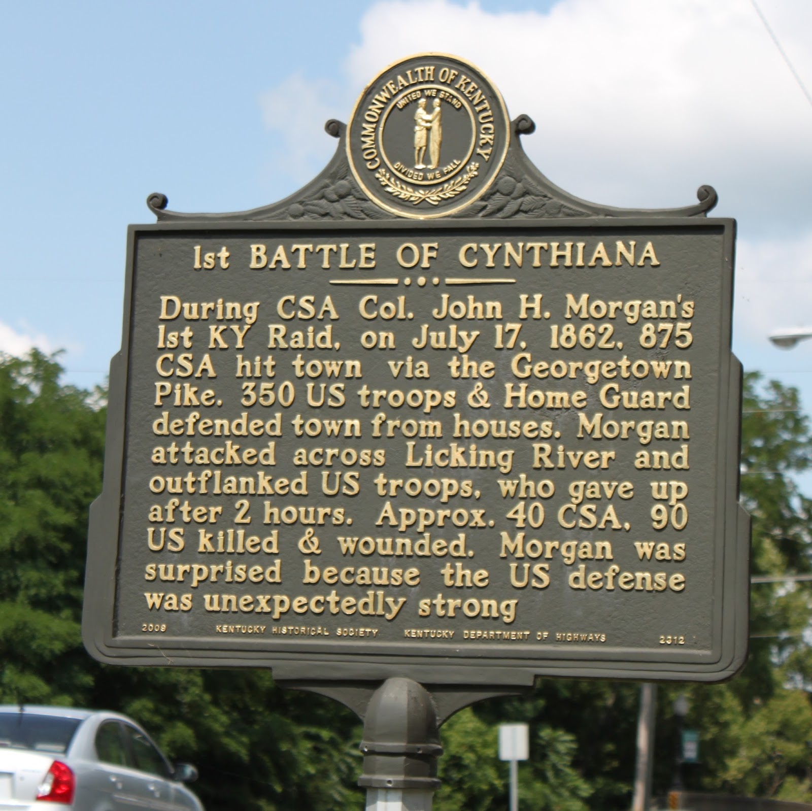 Confederate Kentucky First Battle of Cynthiana, KY
