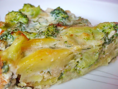 Budincă de broccoli cu cartofi