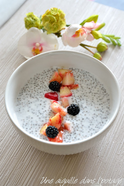 pudding de chia au lait de coco