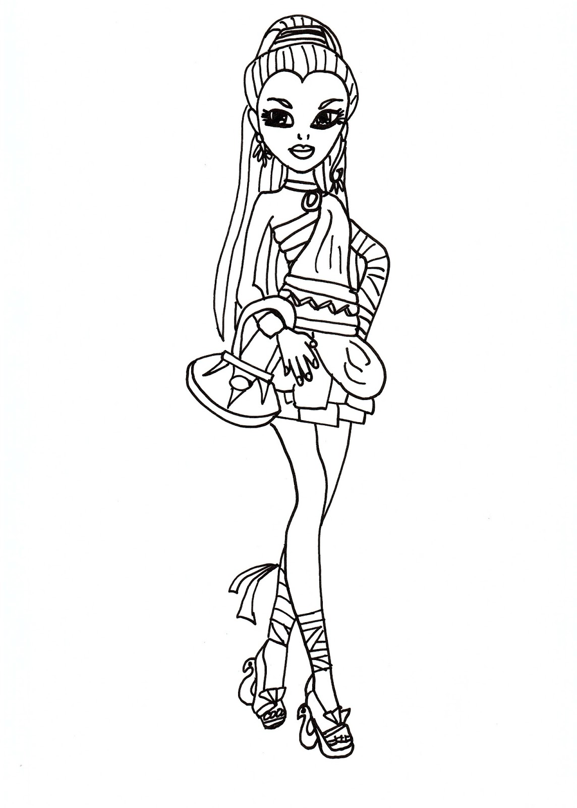 Free Printable Monster High Coloring Pages Nefera De Nile Coloring Sheet