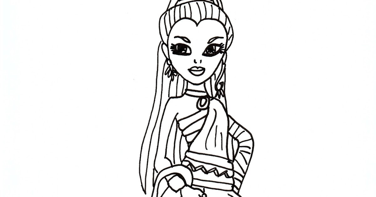 Free Printable Monster High Coloring Pages Nefera De Nile Coloring Sheet
