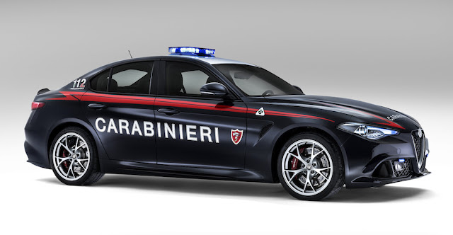 アルファロメオ・ジュリアの最強グレードがイタリア国家治安警察隊のパトカーに！