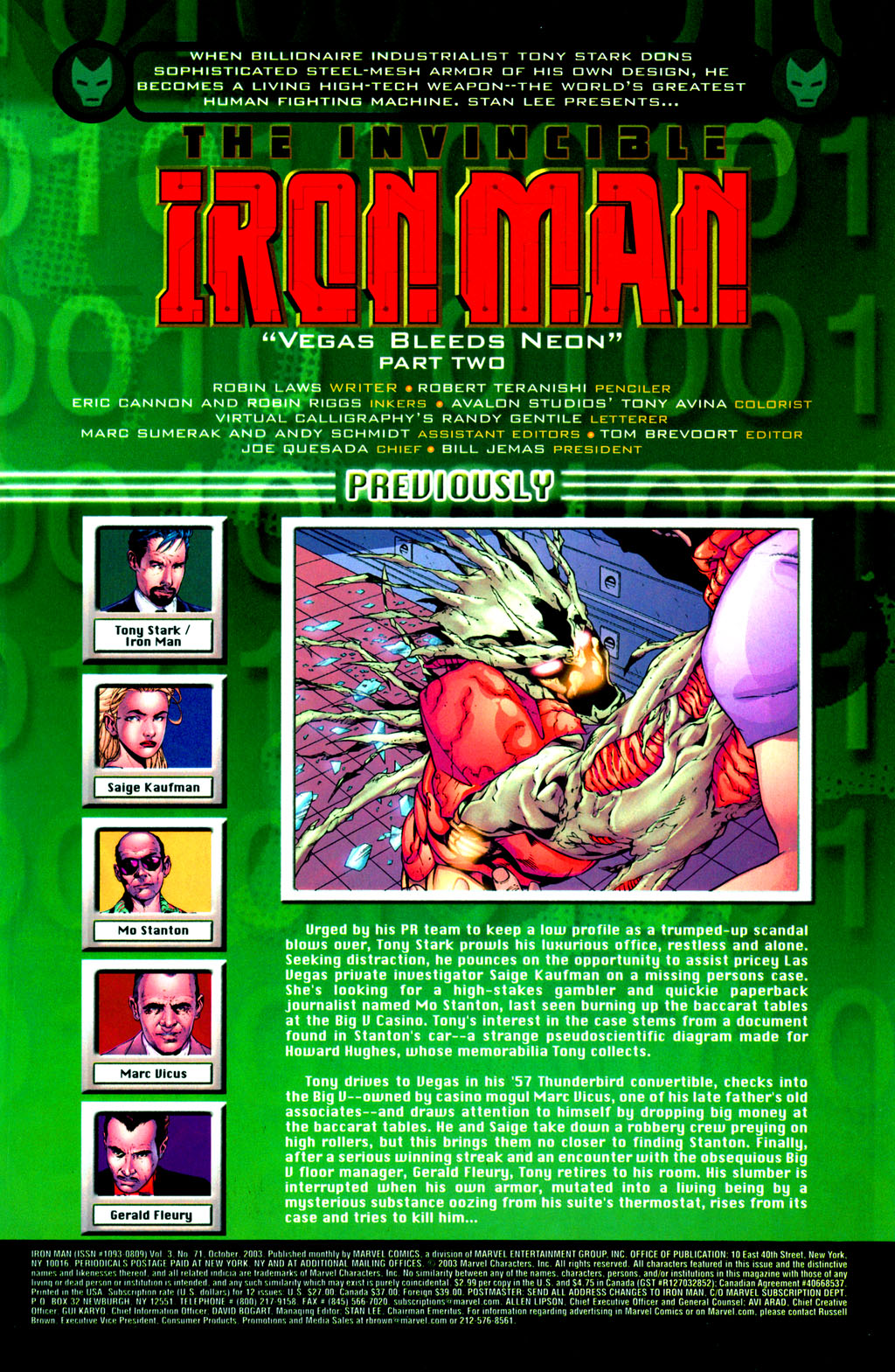 Read online Iron Man (1998) comic -  Issue #71 - 2