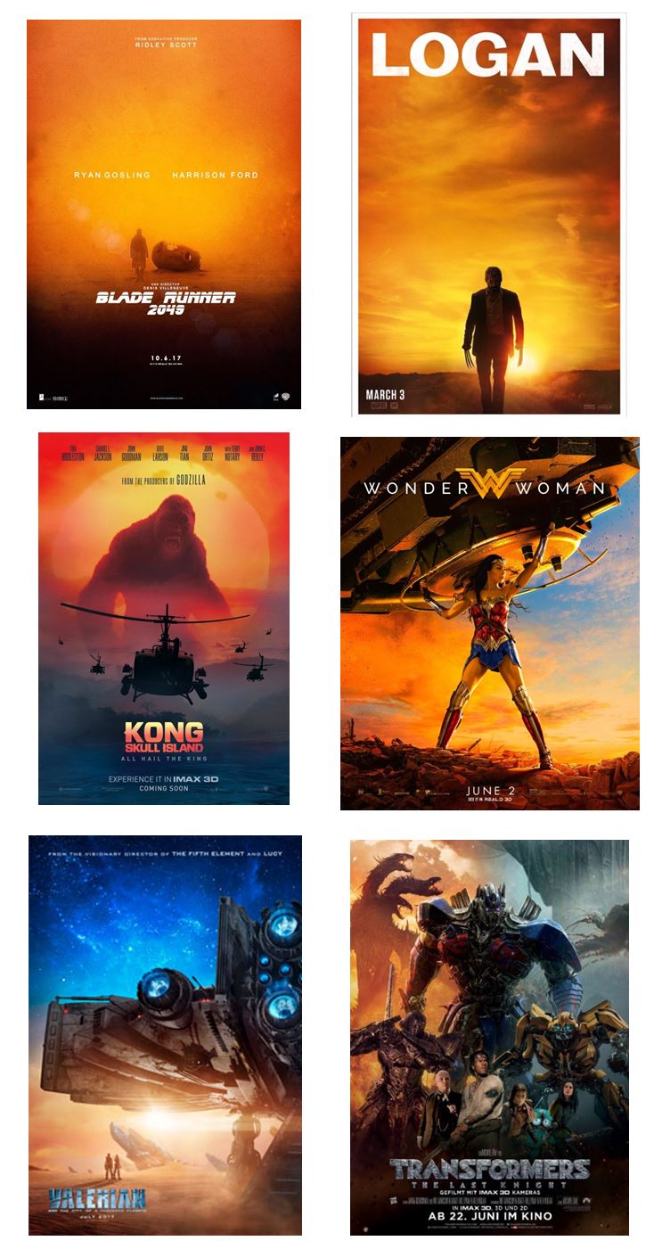 MoviePush Blue And Orange In Movie Posters For 2017