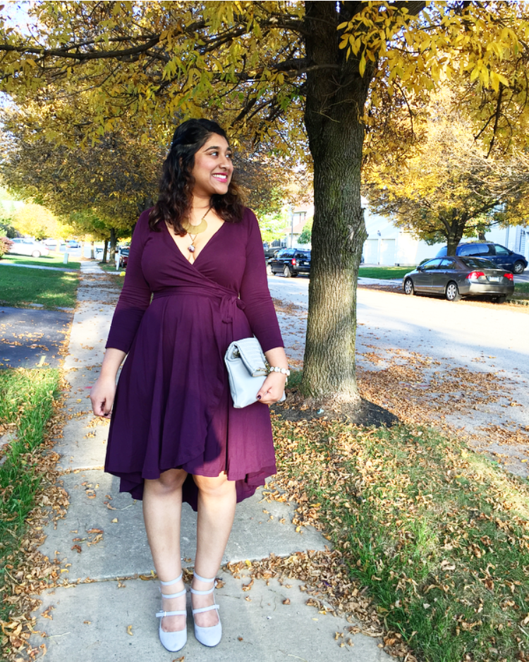 eShakti Wrap Dress + Promo Code Paint The Town Chic