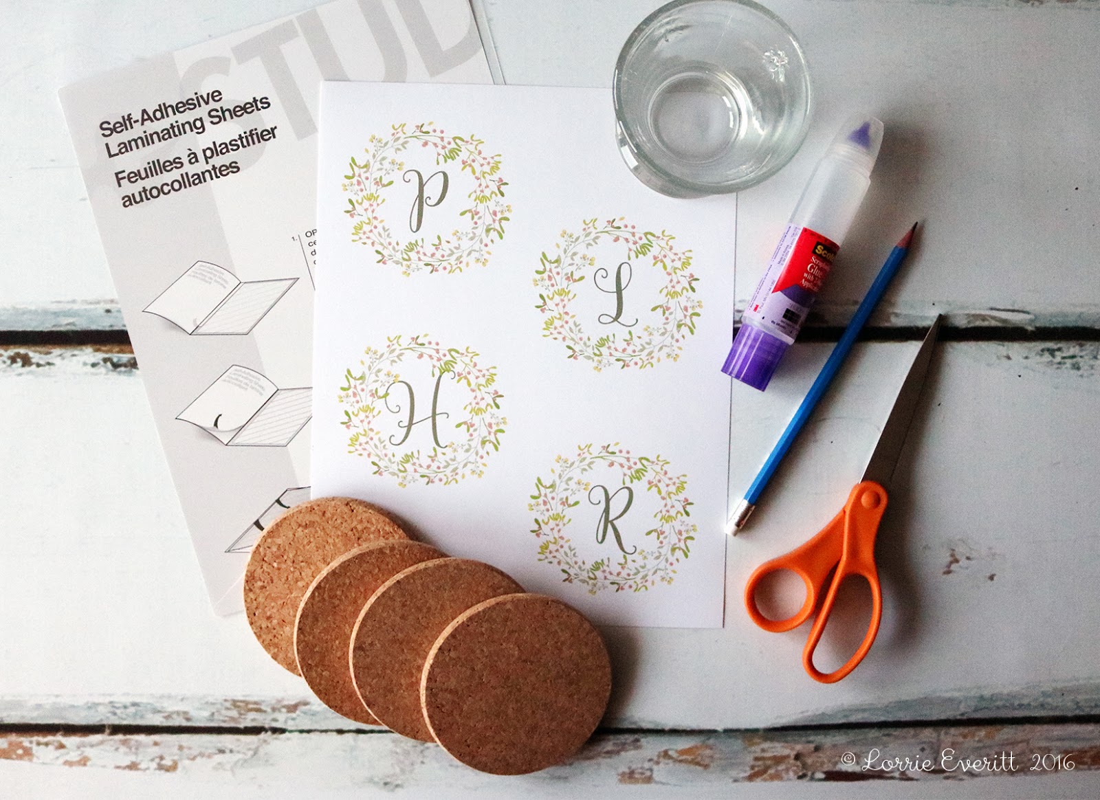 Lorrie Everitt Studio DIY cork coasters for the holidays