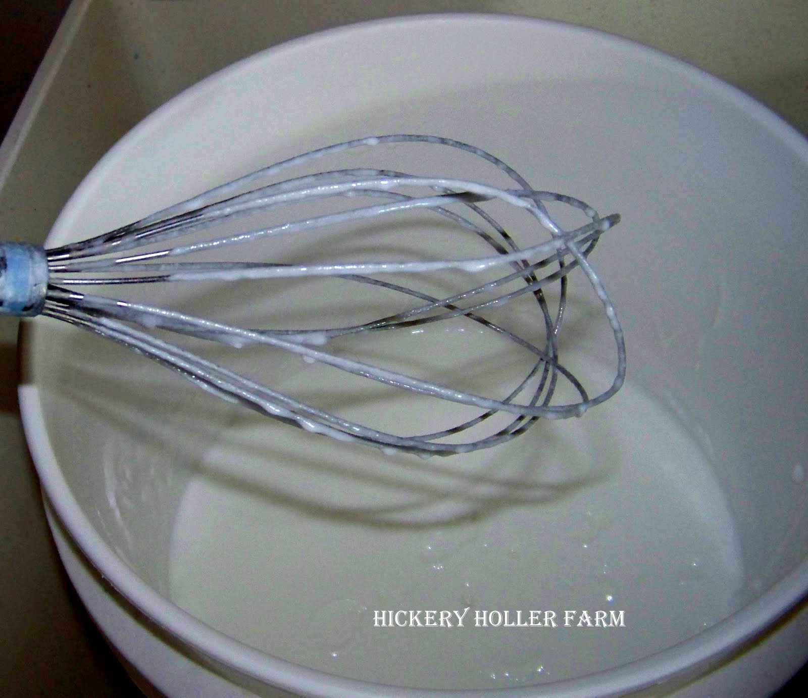 Hickery Holler Farm Homemade Liquid Lard and Lye Laundry Soap.