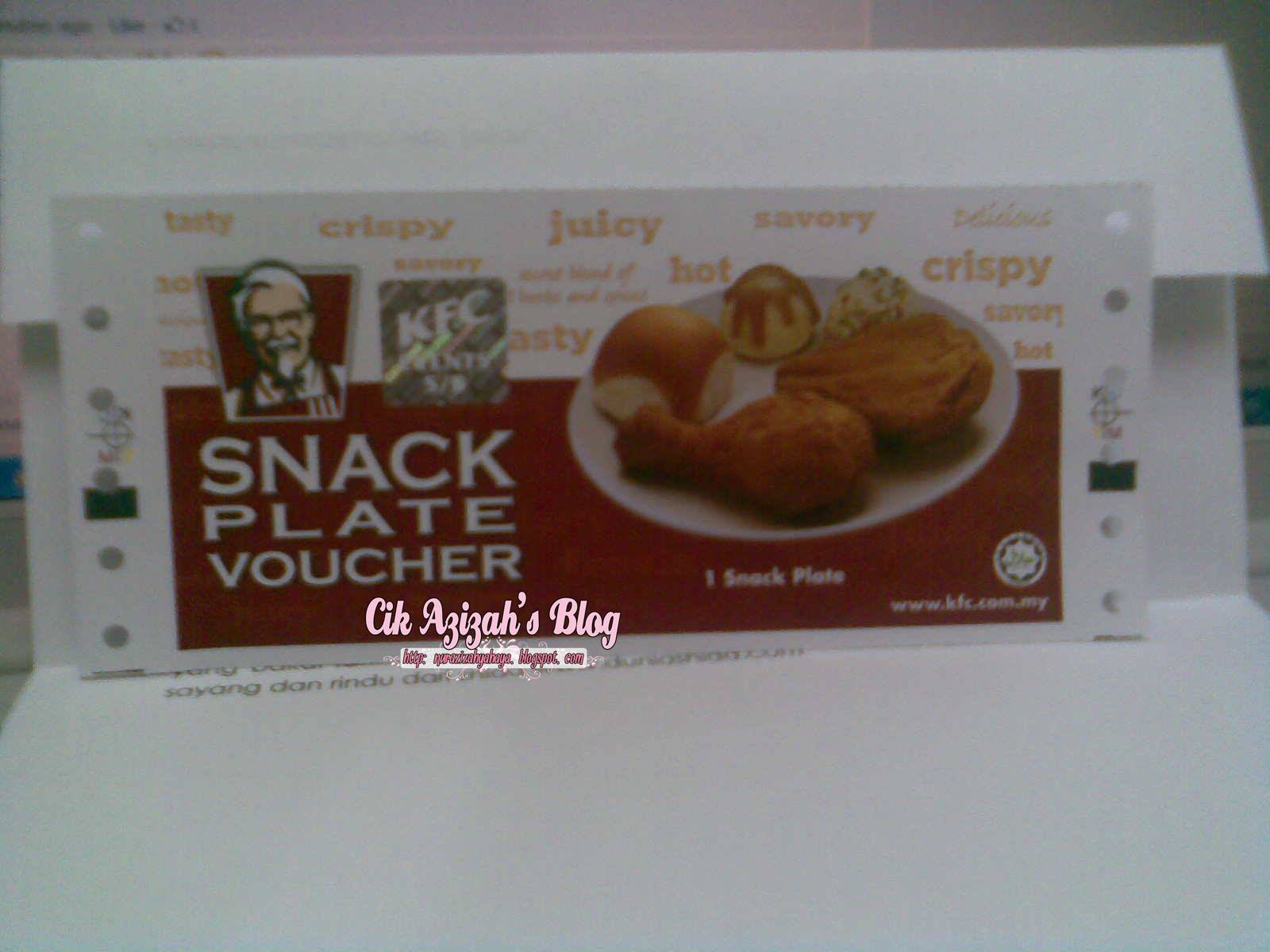 Jijah Lah Pemilik Voucher KFC Snack Plate Dari Cik