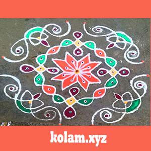 simple kolam designs with dots for beginners