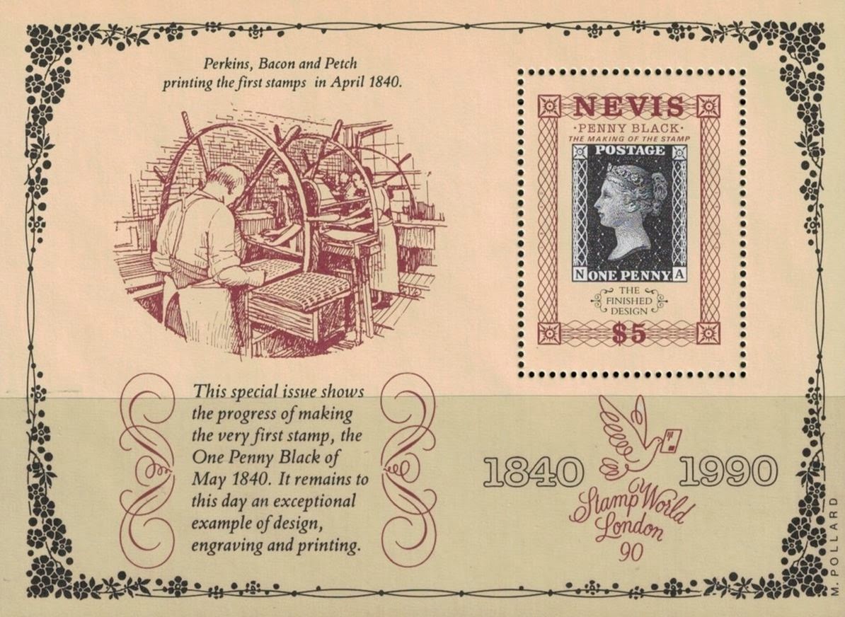 World of Philately Penny Black 150th Anniversary stamps 1840 1990