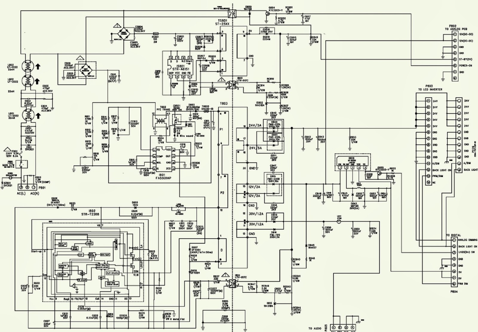 Electro help: LG RZ37LZ55 - POWER SUPPLY SCHEMATIC (Circuit Diagram