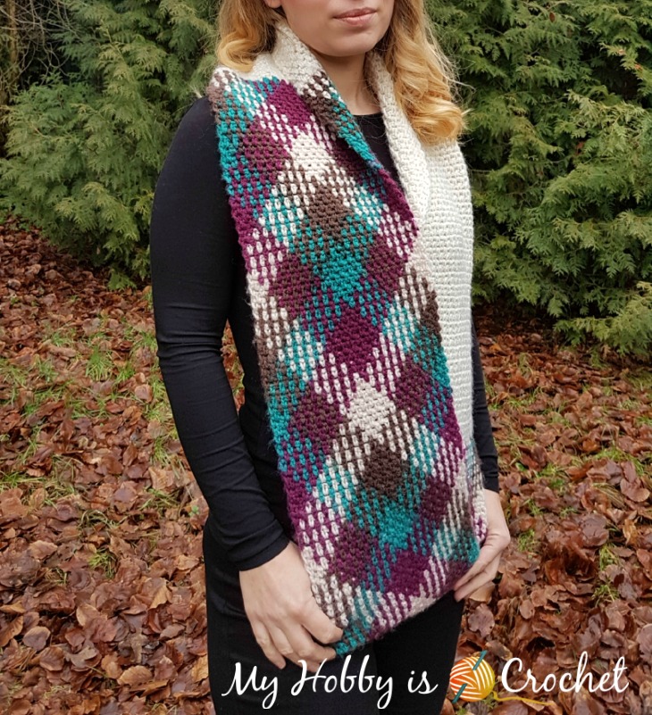 My Hobby Is Crochet: Argyle with a Twist Infinity Scarf - Free Crochet ...