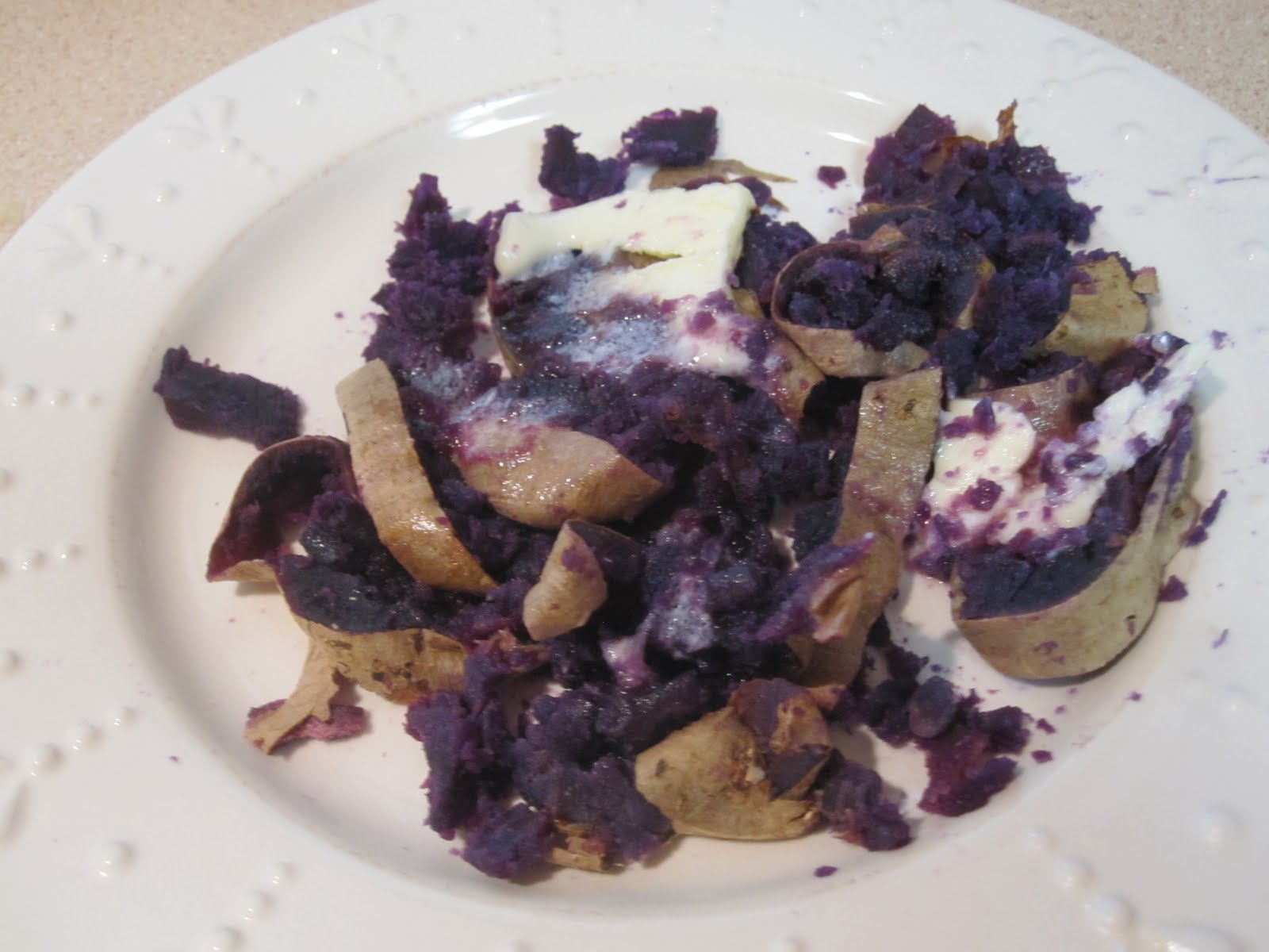 Cannundrums Baked Purple Yams or Okinawa Purple Potatoes