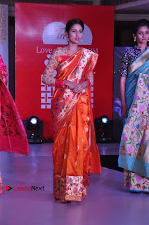 South Indian Celebrities Pos at Love For Handloom Collection Fashion Show  0024