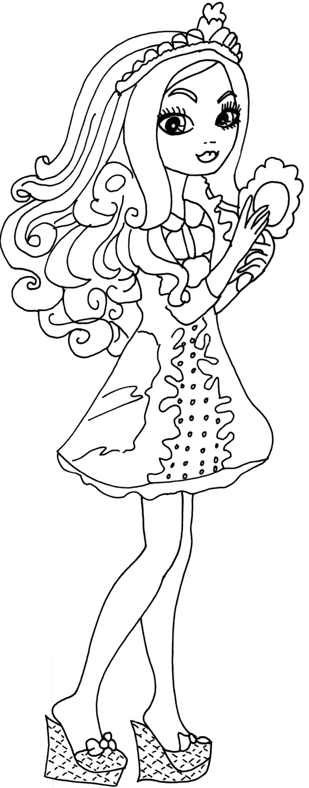 Free Printable High Coloring Pages December 2013 Apple White Fairest