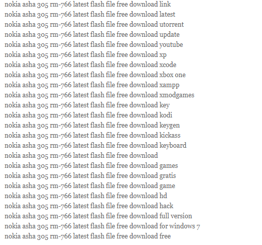 Nokia Asha 305 RM-766 Latest Flash File V7.80 Free Download