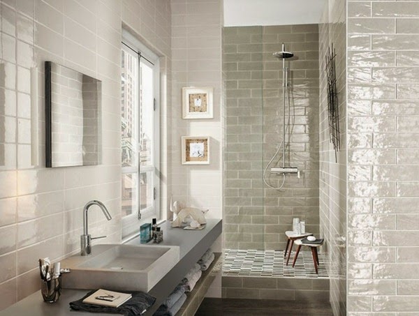 Modern bathroom tiles oasis in neutral colors